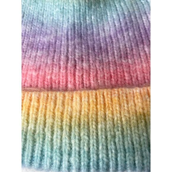 Elli by Capelli M/L Ombre Cuffed Beanie & Magic Glove 2- Piece Set - Picture 3 of 11